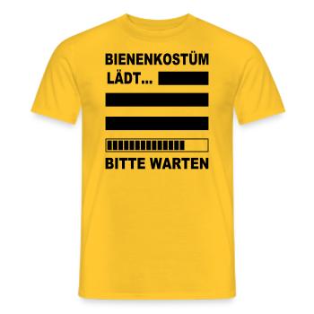 Biene Kostüm Bienenkostüm lädt Bienen Karneval Fun - Männer T-Shirt - Gelb - Vorne - AI Model Male 178 dark (178cm)