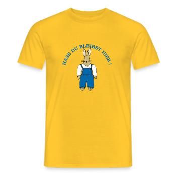 VOUS AVEZ SÉJOUR ICI! - T-shirt homme - jaune - Devant - AI Model Male 178 dark (178cm)