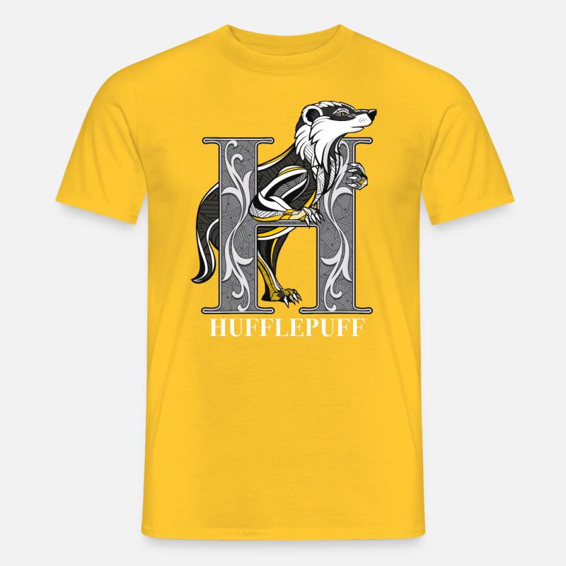 Harry Potter Hufflepuff Gold monochrom - Männer T-Shirt - Gelb