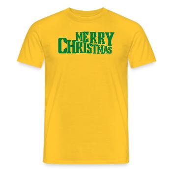 Merry christmas - T-shirt homme - jaune - Devant - AI Model Male 178 dark (178cm)