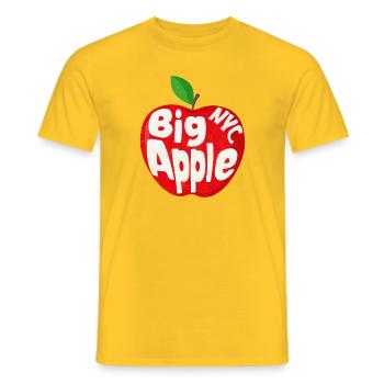 Big Apple NYC - New York - T-shirt homme - jaune - Devant - AI Model Male 178 dark (178cm)