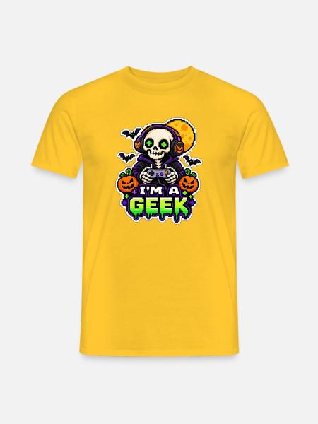 Ich bin ein Halloween-Nerd - Männer T-Shirt - Gelb