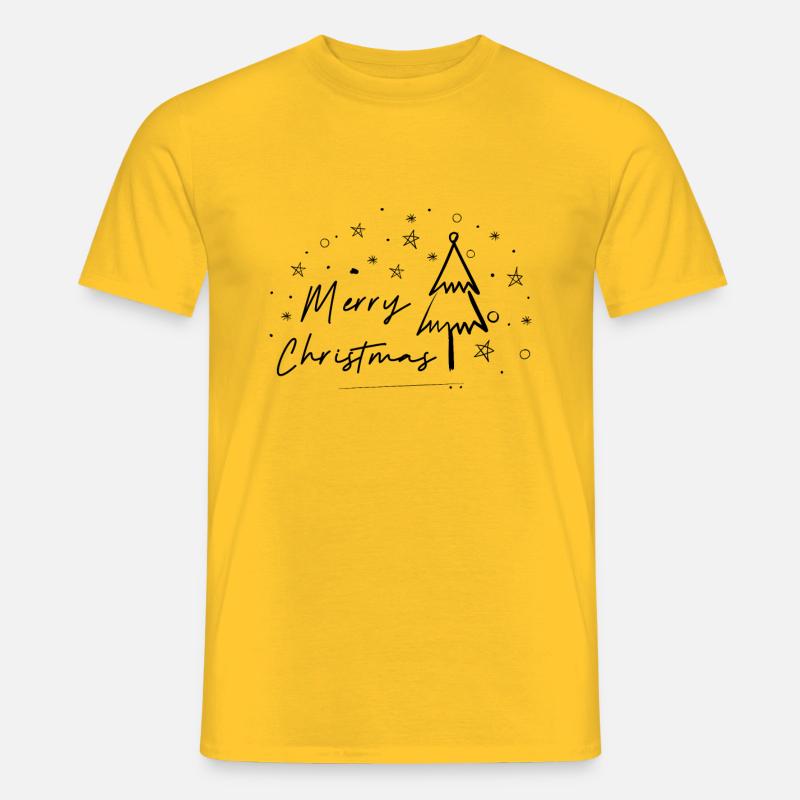 Fröhliche Weihnachten - Männer T-Shirt - Gelb