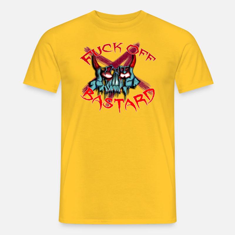 Devil skull - Männer T-Shirt - Gelb