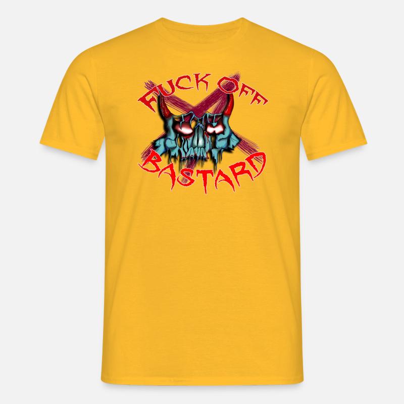 Devil skull - Men's T-Shirt - yellow