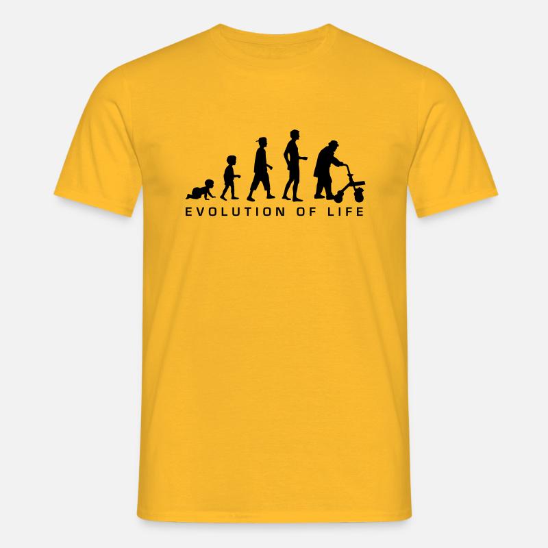 evolution_life_man_b - Men's T-Shirt - yellow
