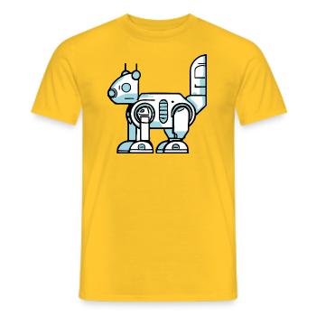 Cyber Robots Écureuils - T-shirt homme - jaune - Devant - AI Model Male 178 dark (178cm)