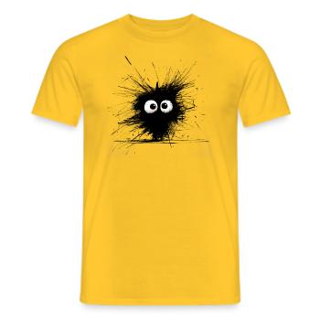 Lustiges süßes splash Monster Chaos mit zwei Augen - Männer T-Shirt - Gelb - Vorne - AI Model Male 178 dark (178cm)