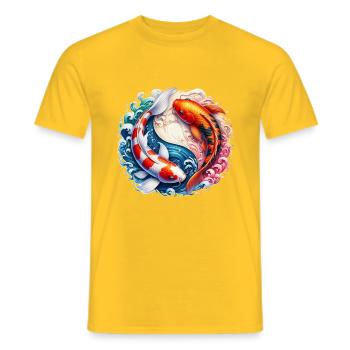 Carpe koi - T-shirt homme - jaune - Devant - AI Model Male 178 dark (178cm)