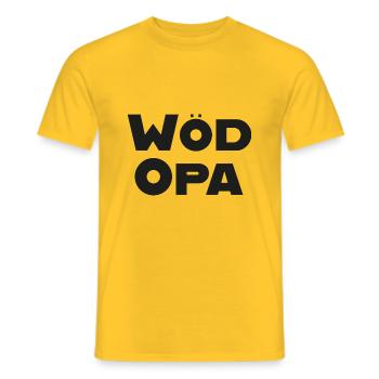 Wöd Opa Österreich bester Opa Großvater Österreich - Männer T-Shirt - Gelb - Vorne - AI Model Male 178 dark (178cm)