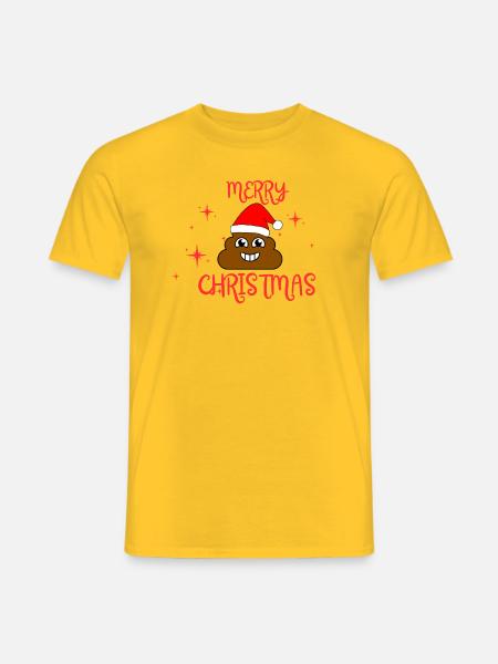 Merry Christmas Fun - Männer T-Shirt - Gelb