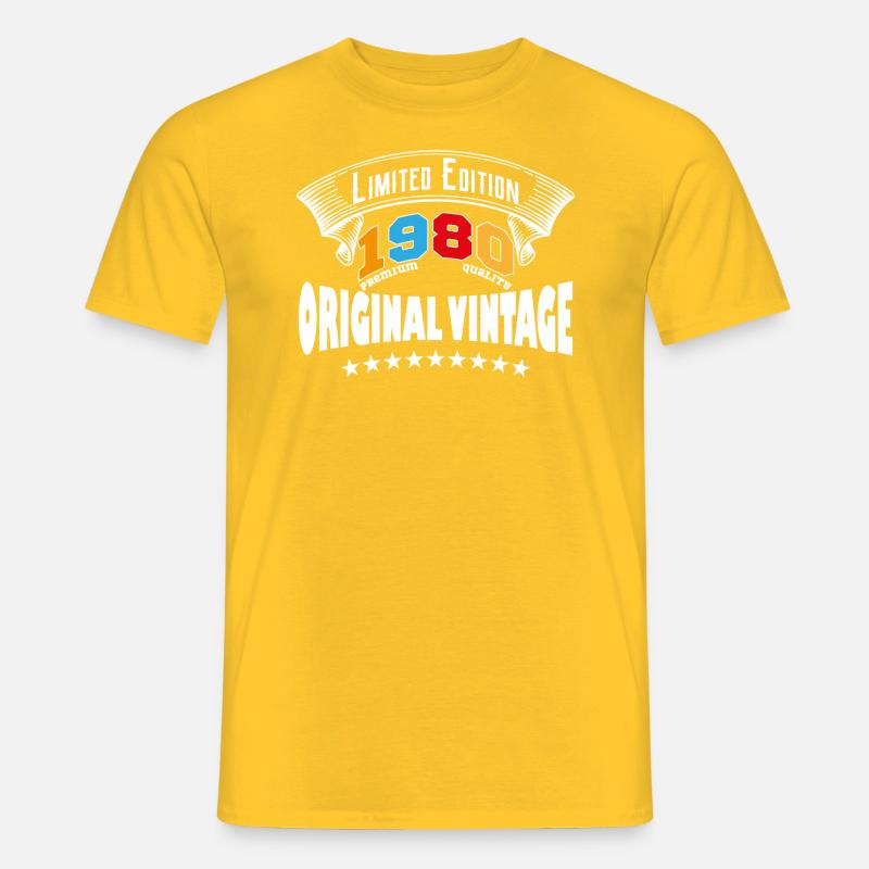 1980 - Männer T-Shirt - Gelb