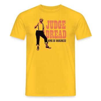 JudegeLe roi de la grossièreté - T-shirt homme - jaune - Devant - AI Model Male 178 dark (178cm)
