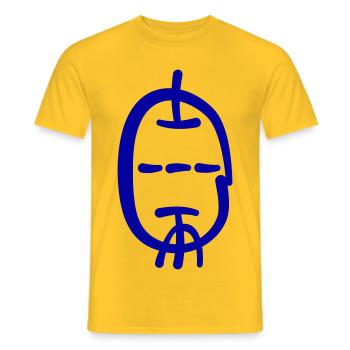 Calligraphic Style Triode - Men's T-Shirt - yellow - Front - AI Model Male 178 dark (178cm)
