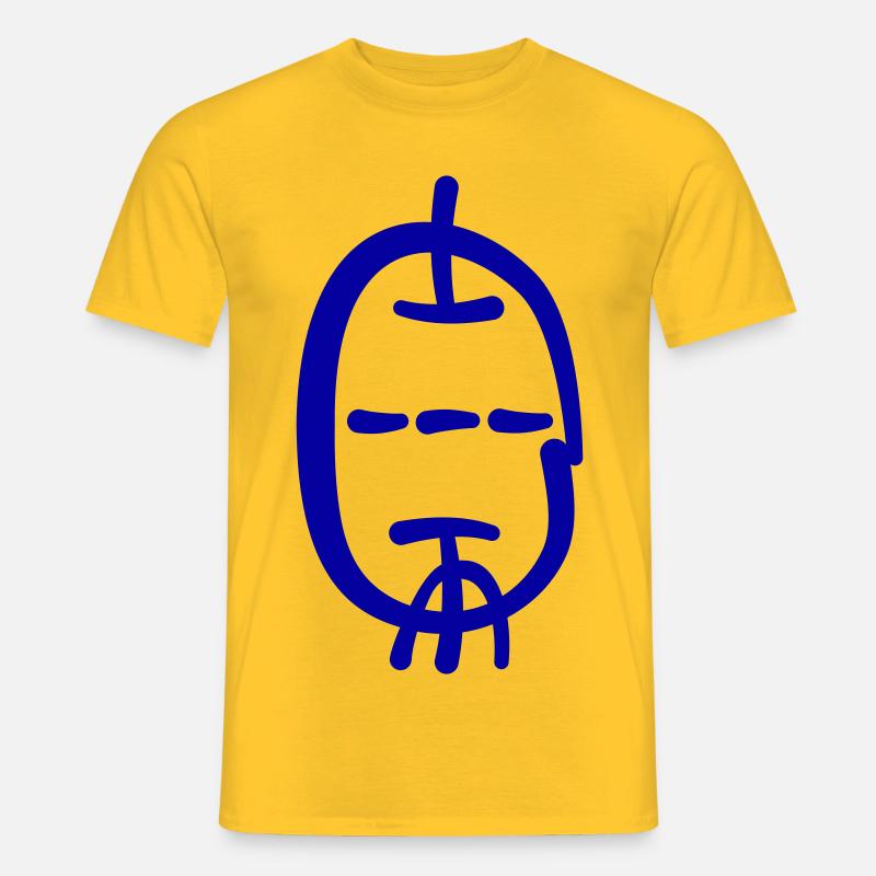 Triode im Kalligrafie Stil - Männer T-Shirt - Gelb