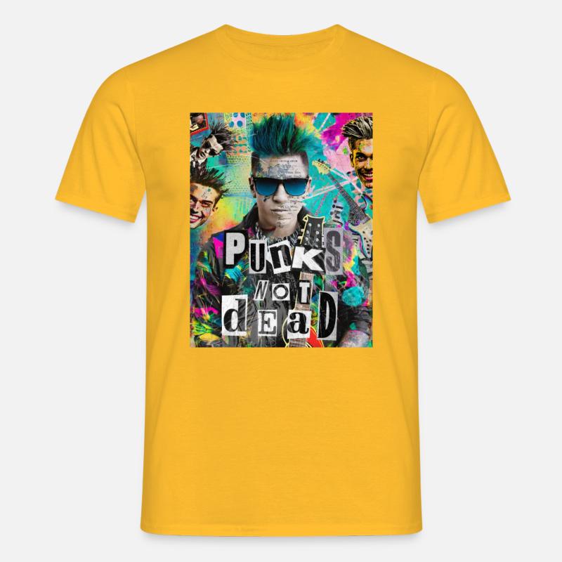 Punks Not Dead - Männer T-Shirt - Gelb
