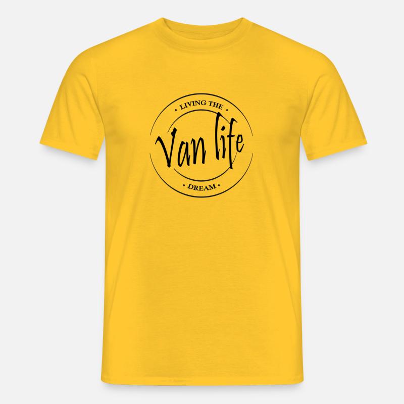 Van Leben - Männer T-Shirt - Gelb