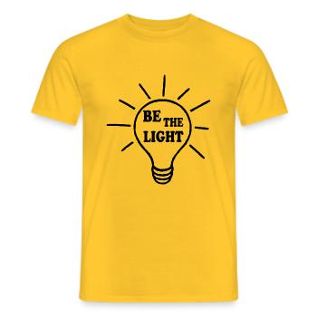 Be the light - Men's T-Shirt - yellow - Front - AI Model Male 178 dark (178cm)