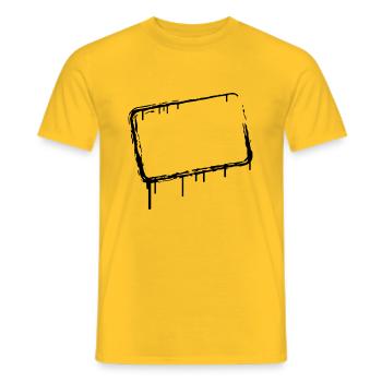 Graffiti frame - Men's T-Shirt - yellow - Front - AI Model Male 178 dark (178cm)