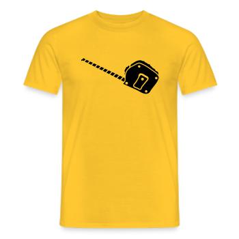 Maßband_2_g1 - Männer T-Shirt - Gelb - Vorne - AI Model Male 178 dark (178cm)