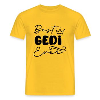 Wöd Gedi Bester Gedi sein Patenonkel fragen Taufe - Männer T-Shirt - Gelb - Vorne - AI Model Male 178 dark (178cm)
