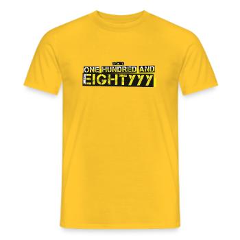 180 cool - T-shirt homme - jaune - Devant - AI Model Male 178 dark (178cm)