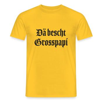 Dä bescht Grosspapi bescht Opi Opa Schweiz - Männer T-Shirt - Gelb - Vorne - AI Model Male 178 dark (178cm)