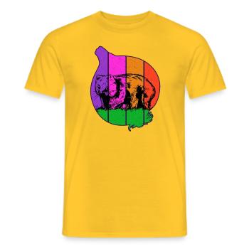 Wombat Oignon - Wombat-Zwiebel - T-shirt homme - jaune - Devant - AI Model Male 178 dark (178cm)