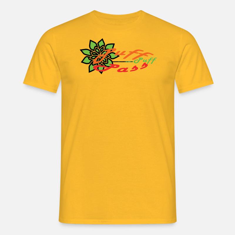 Puff-Puff-Pass !!! - Männer T-Shirt - Gelb