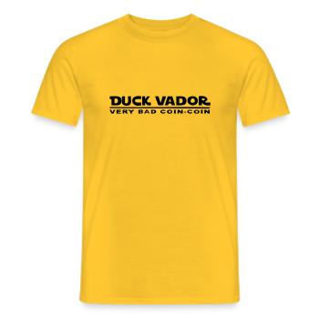 duck-vador - T-shirt homme - jaune - Devant - AI Model Male 178 dark (178cm)