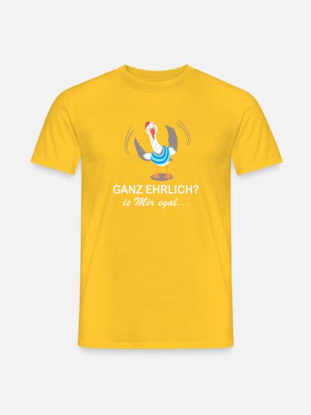 Ganz ehrlich? is mir egal... - Männer T-Shirt - Gelb
