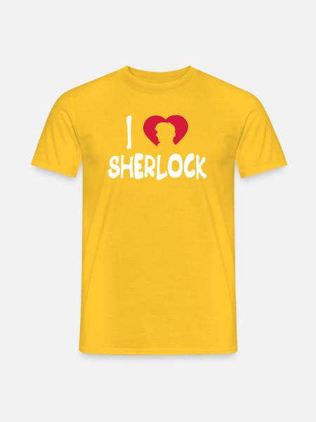 i love sherlock - Men's T-Shirt - yellow