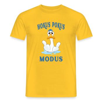 Hokus Pokus Fick Dich Modus - Männer T-Shirt - Gelb - Vorne - AI Model Male 178 dark (178cm)