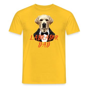 Labrador Retriever MAMA Art Lab dog Puppy - Men's T-Shirt - yellow - Front - AI Model Male 178 dark (178cm)