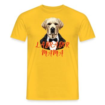 Labrador Retriever MAMA Art Lab dog Puppy - Men's T-Shirt - yellow - Front - AI Model Male 178 dark (178cm)