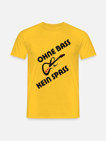 Musik ohne Bass - Männer T-Shirt - Gelb