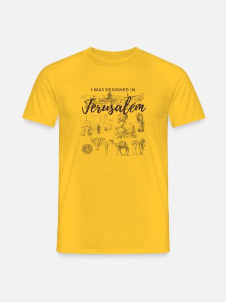 Designed in Jerusalem - Men's T-Shirt - yellow