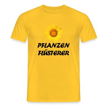 Gärtner Spruch Hobby Pflanzen Flüsterer Sonnen - Männer T-Shirt - Gelb - Vorne - AI Model Male 178 dark (178cm)