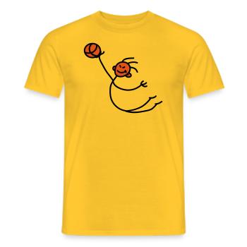 basketball_person_2c - T-shirt homme - jaune - Devant - AI Model Male 178 dark (178cm)