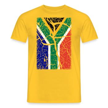 Afrique du Sud - T-shirt homme - jaune - Devant - AI Model Male 178 dark (178cm)