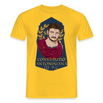 Edikt von Caracalla - Männer T-Shirt - Gelb - Vorne - AI Model Male 178 dark (178cm)