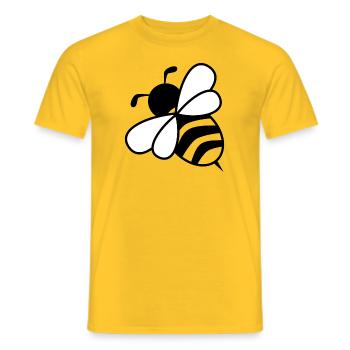 bee - Men's T-Shirt - yellow - Front - AI Model Male 178 dark (178cm)