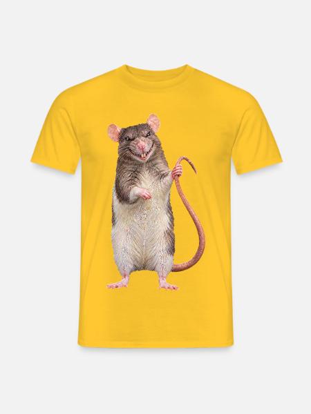 Ratte - Männer T-Shirt - Gelb