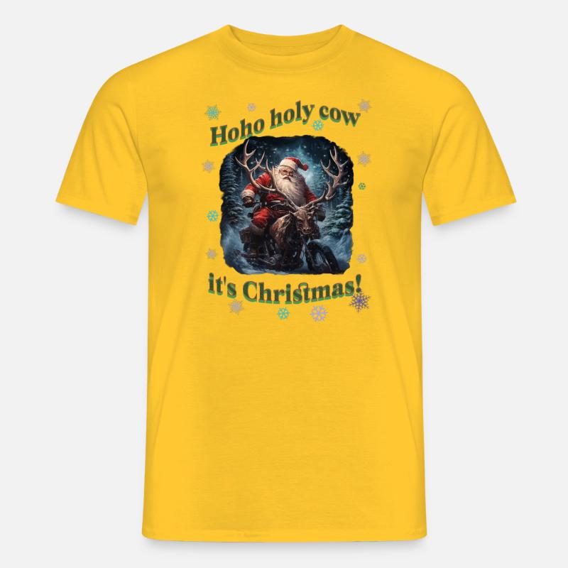 Hoho holy cow - Männer T-Shirt - Gelb