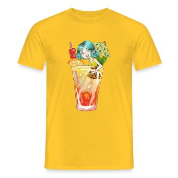 Cocktail au lever du soleil - T-shirt homme - jaune - Devant - AI Model Male 178 dark (178cm)