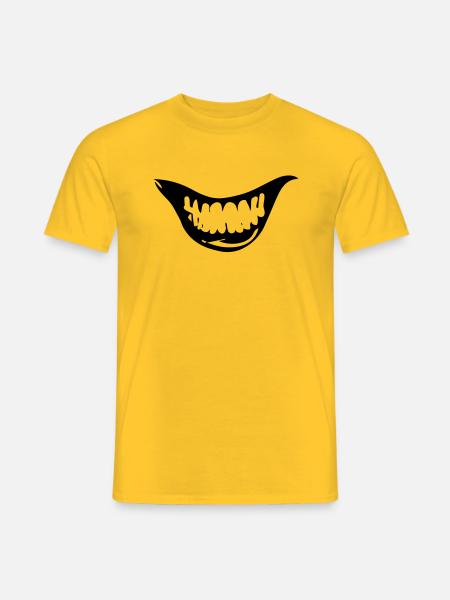 Evil grin - Men's T-Shirt - yellow