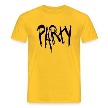 Party - Männer T-Shirt - Gelb - Vorne - AI Model Male 178 dark (178cm)