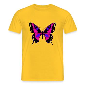 joli papillon - T-shirt homme - jaune - Devant - AI Model Male 178 dark (178cm)