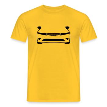 JDM Car eyes FN | T-shirts JDM - Men's T-Shirt - yellow - Front - AI Model Male 178 dark (178cm)