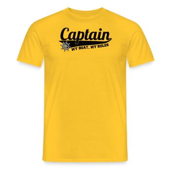 Je suis le capitaine et c’est mon bateau! - T-shirt homme - jaune - Devant - AI Model Male 178 dark (178cm)